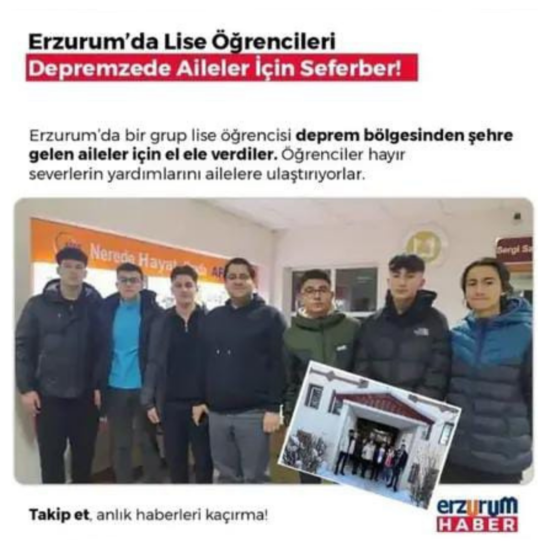 Depremzedelere verilen canlı derslerden bir görüntü